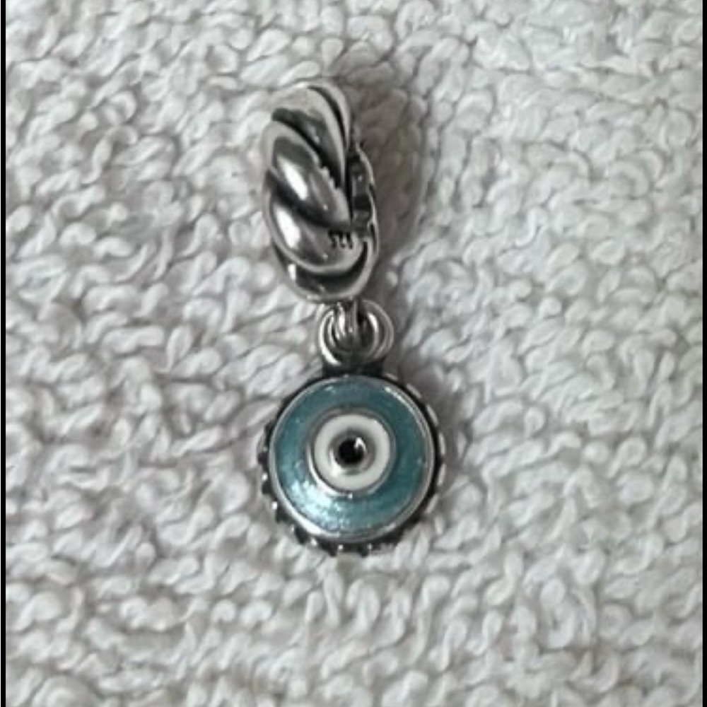 Pandora charm evil eye blue silver